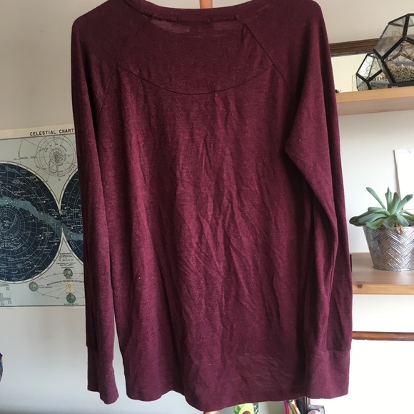 Maroon Brandy Melville heavy long sleeve - Picture 2 of 4